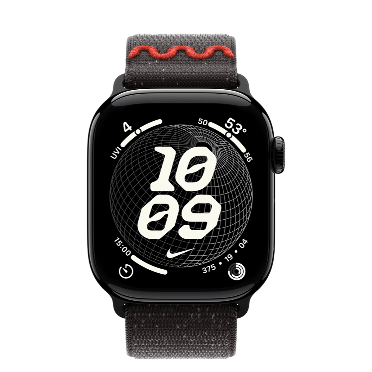 Apple Watch Series 11 GPS 42mm Jet Black Aluminium Case with Midnight Black Nike Sport Loop (MEW04+MGCX4)