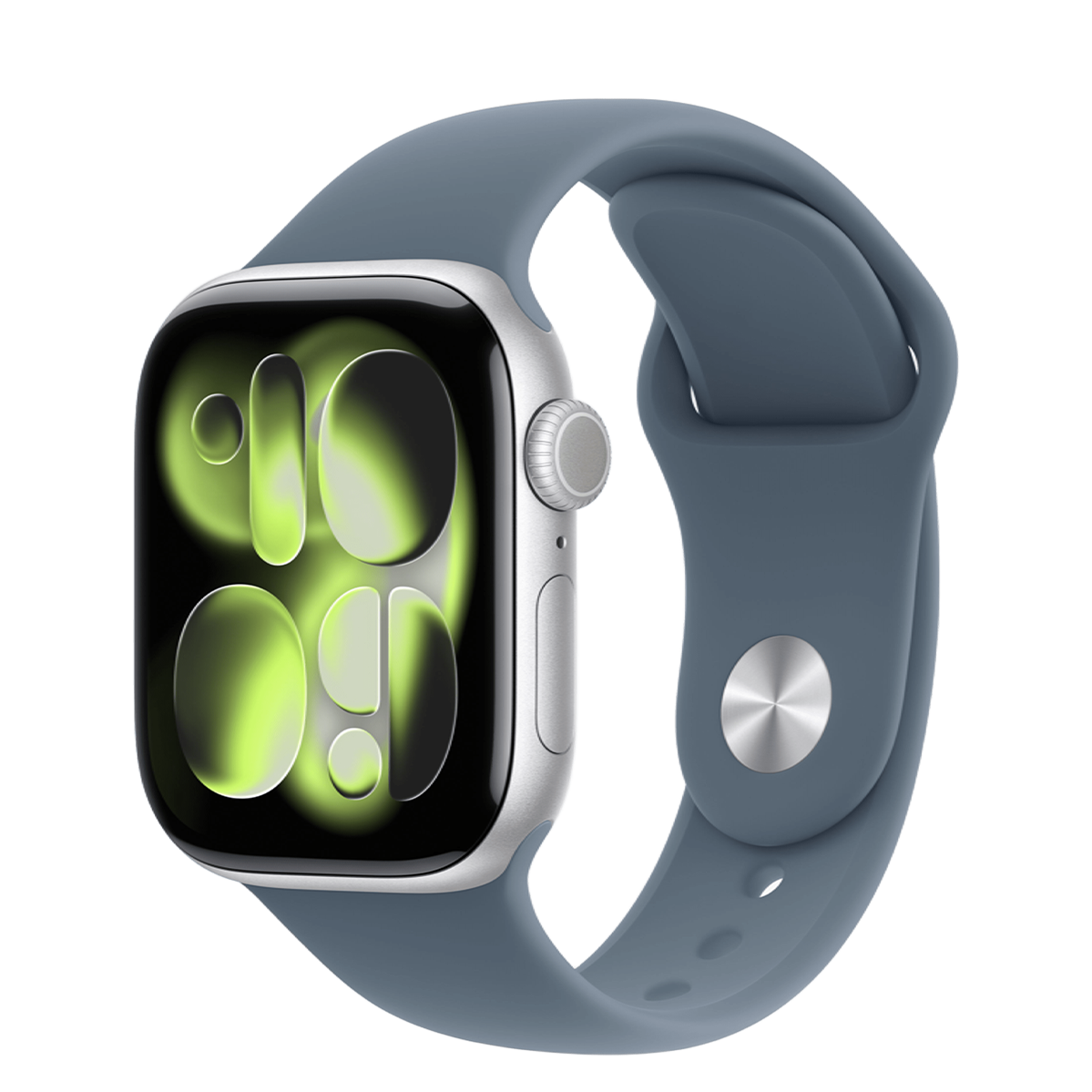 Apple Watch Series 11 GPS 42mm Silver Aluminum Case with Anchor Blue Sport Band - M/L (MEW34+MFGF4)