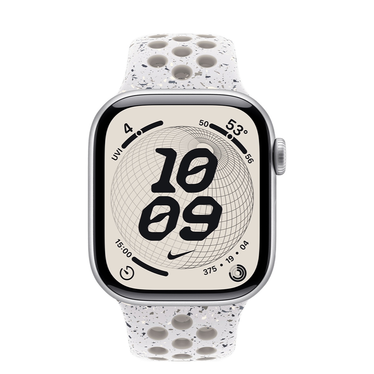 Apple Watch Series 11 GPS 42mm Silver Aluminum Case with Veiled Grey Nike Sport Band - S/M (MEW34+MGAH4)