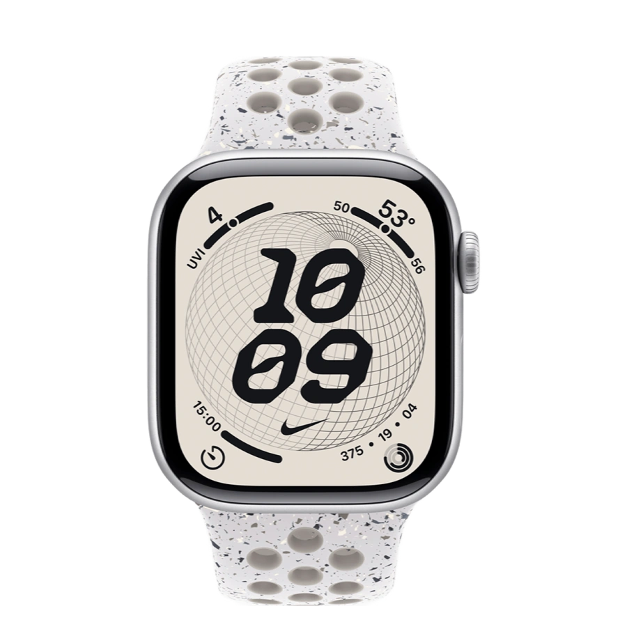 Apple Watch Series 11 GPS 42mm Silver Aluminum Case with Veiled Grey Nike Sport Band - S/M (MEW34+MGAH4)