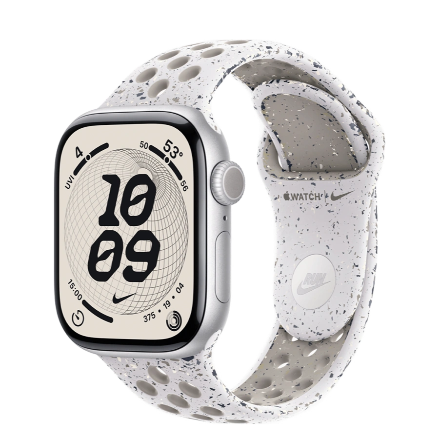 Apple Watch Series 11 GPS 42mm Silver Aluminum Case with Veiled Grey Nike Sport Band - S/M (MEW34+MGAH4)