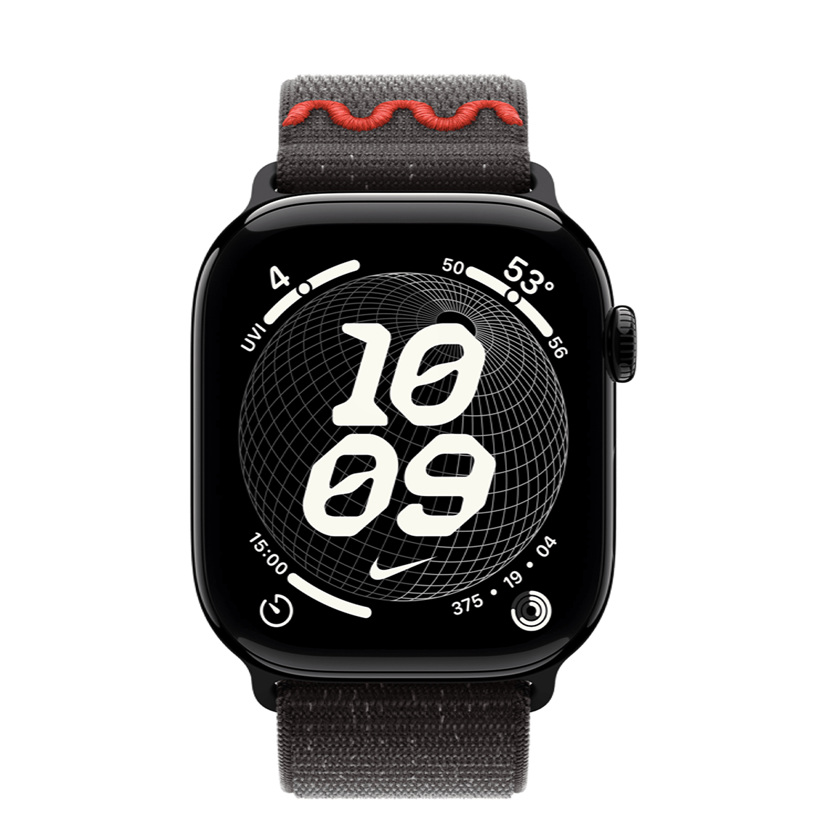 Apple Watch Series 11 GPS 46mm Jet Black Aluminum Case with Midnight Black Nike Sport Loop (MEW84+MGD34)