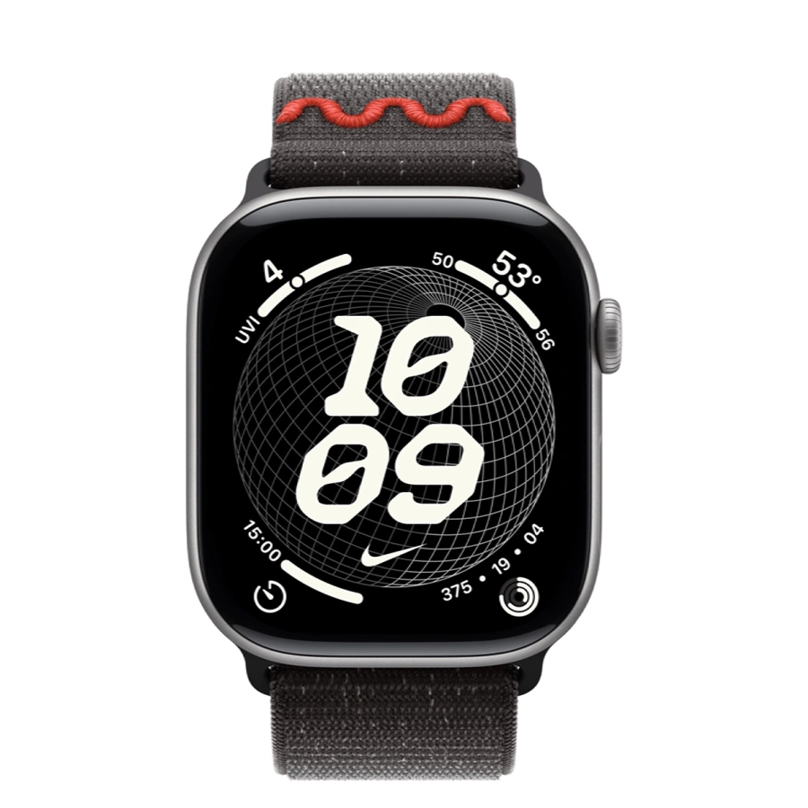 Apple Watch Series 11 GPS 46mm Space Gray Aluminum Case with Midnight Black Nike Sport Loop (MEW94+MGD34)
