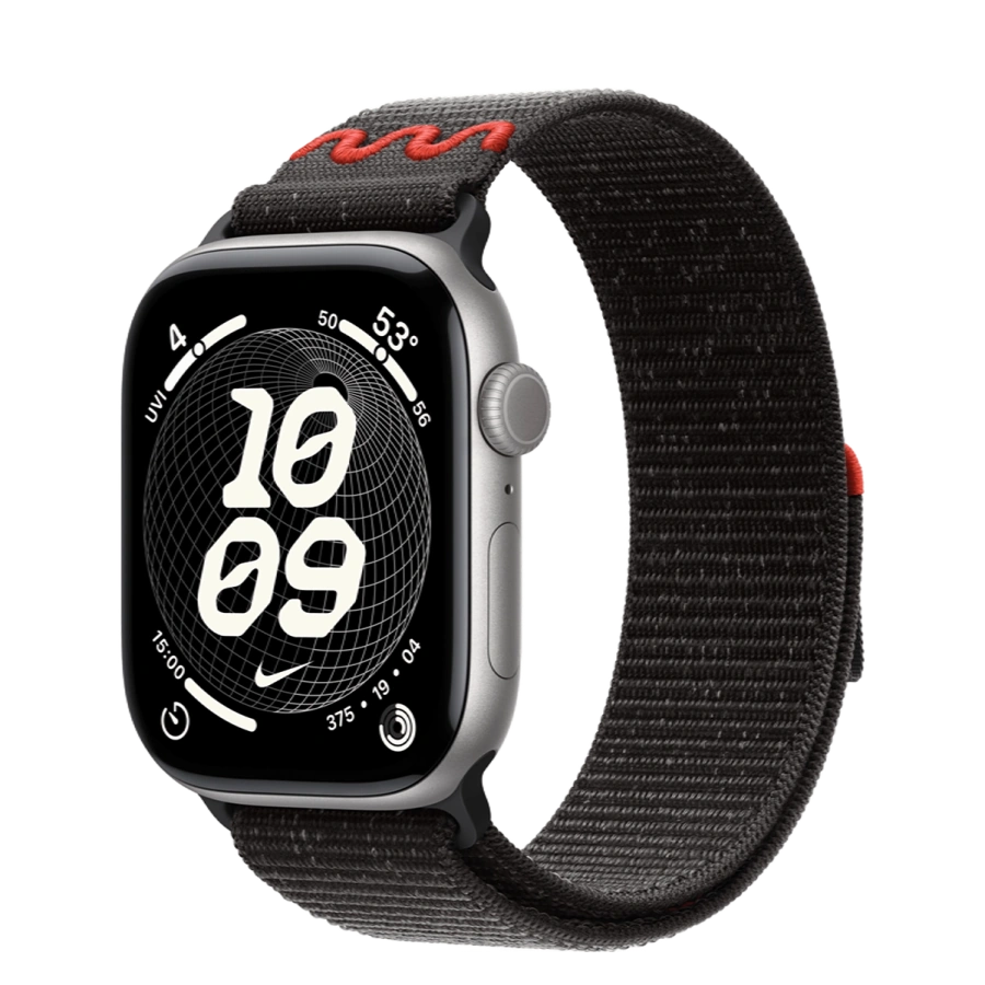 Apple Watch Series 11 GPS 46mm Space Gray Aluminum Case with Midnight Black Nike Sport Loop (MEW94+MGD34)