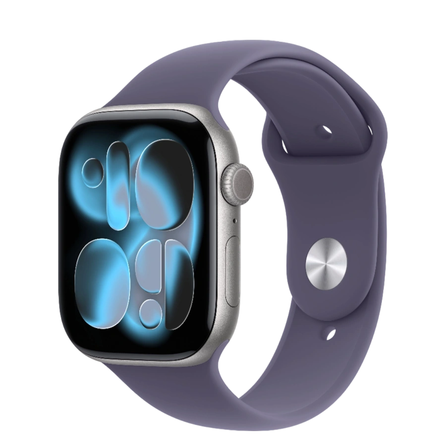 Apple Watch Series 11 GPS 46mm Space Gray Aluminum Case with Purple Fog Sport Band M/L (MEW94+MFH14)