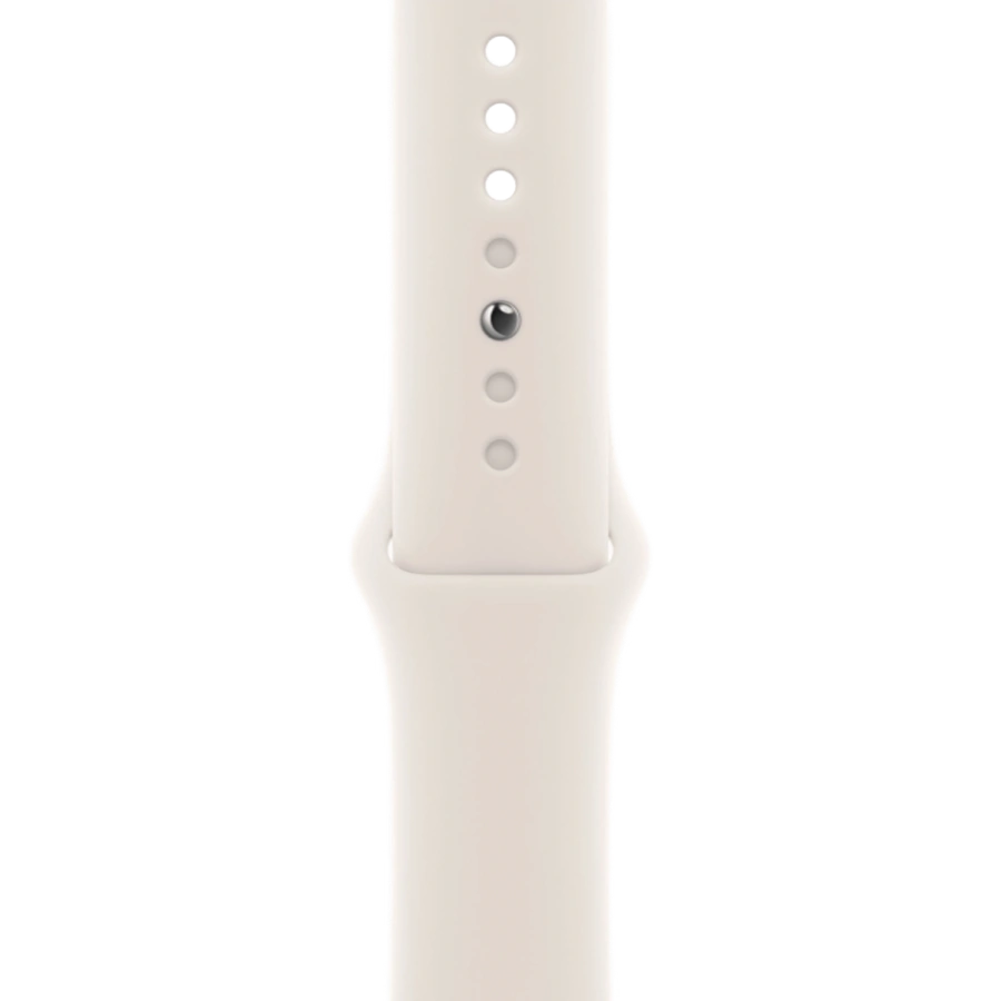 Apple Watch Series 11 GPS 46mm Space Gray Aluminum Case with Starlight Sport Band - M/L (MEW94+MXM73)