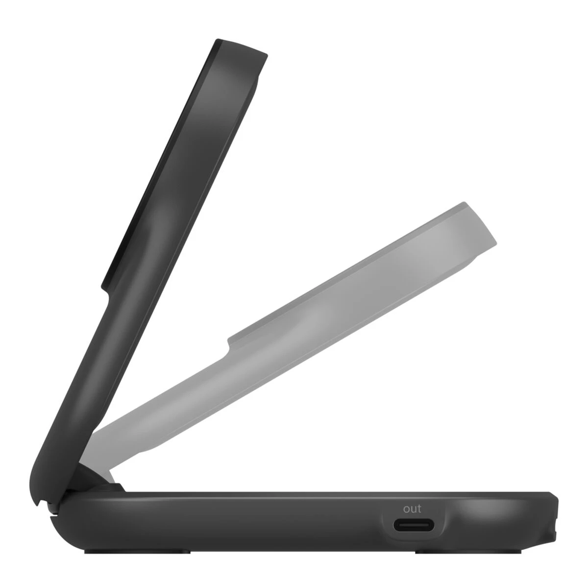 Беспроводное зарядное устройство Belkin UltraCharge 2-in-1 Foldable Magnetic Charger with Qi2 25W [Round Form] - Black (WIZ039kqBK)