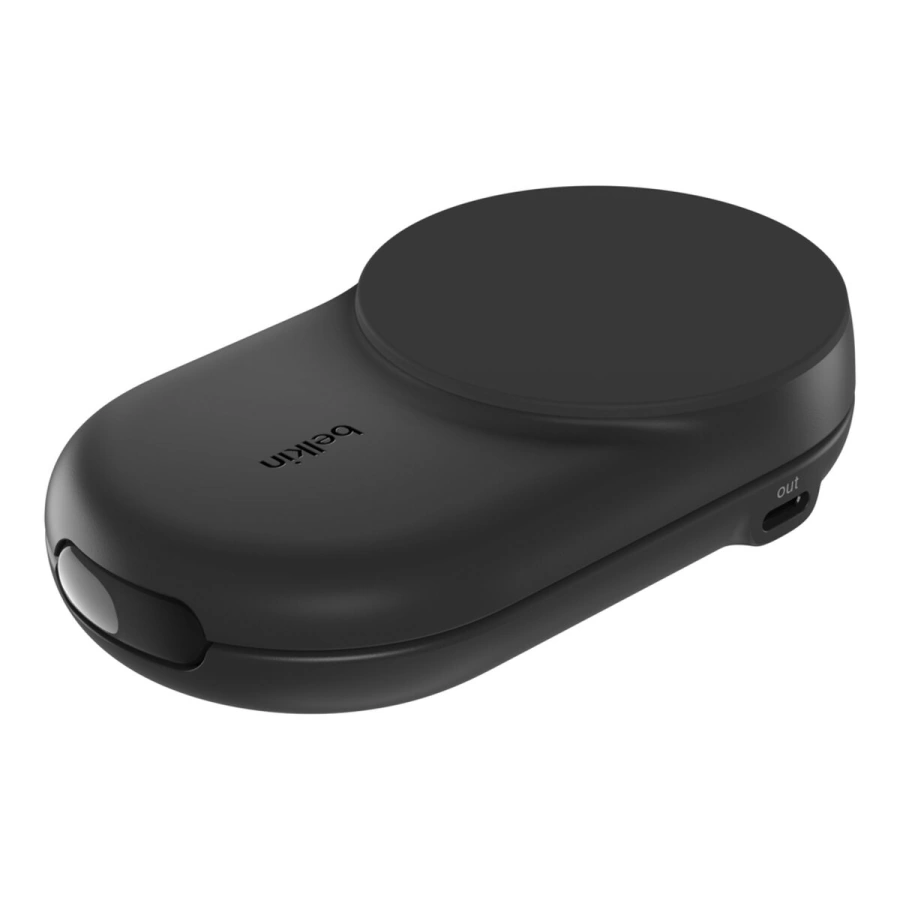Беспроводное зарядное устройство Belkin UltraCharge 2-in-1 Foldable Magnetic Charger with Qi2 25W [Round Form] - Black (WIZ039kqBK)
