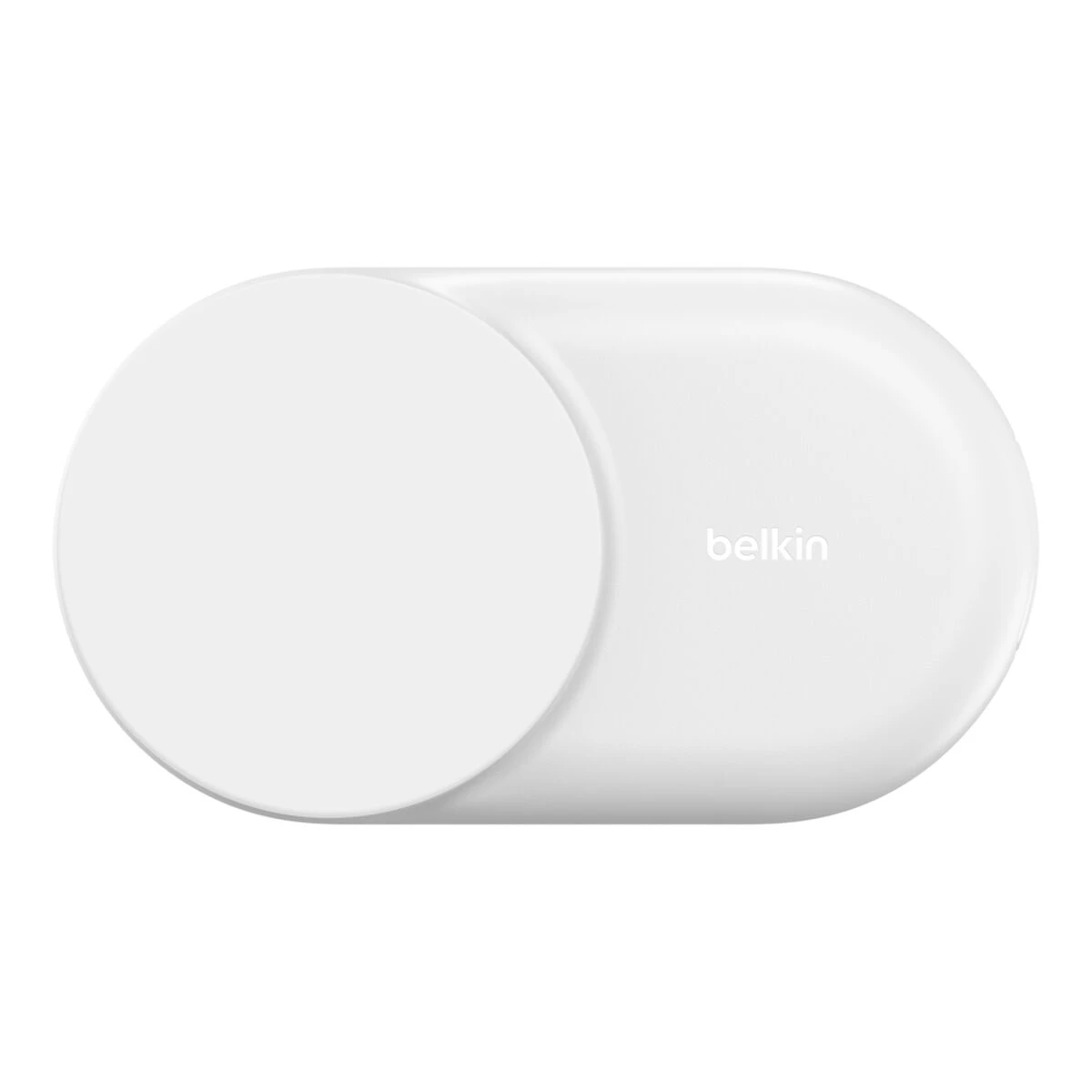 Беспроводное зарядное устройство Belkin UltraCharge 2-in-1 Foldable Magnetic Charger with Qi2 25W [Round Form] - White (WIZ039kqWH)