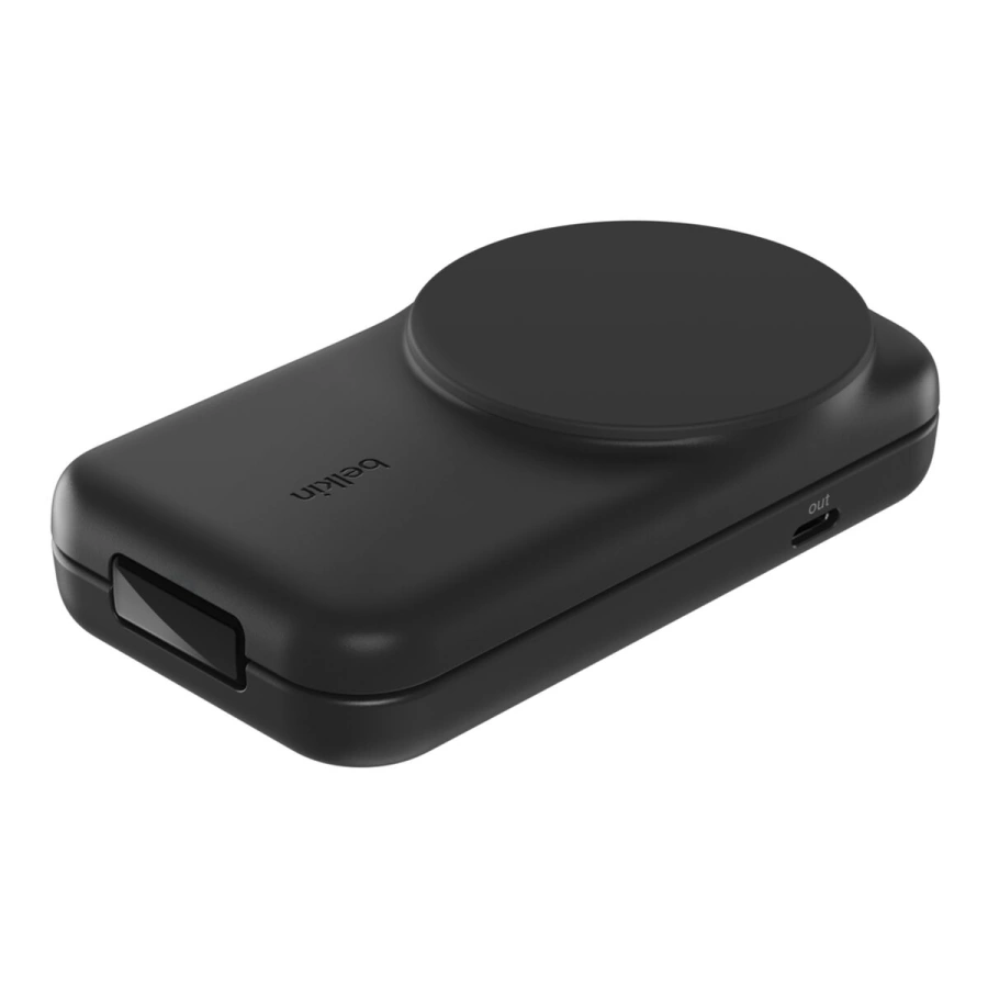 Беспроводное зарядное устройство Belkin UltraCharge 2-in-1 Foldable Magnetic Charger with Qi2 25W [Square Form] - Black (WIZ038kqBK)