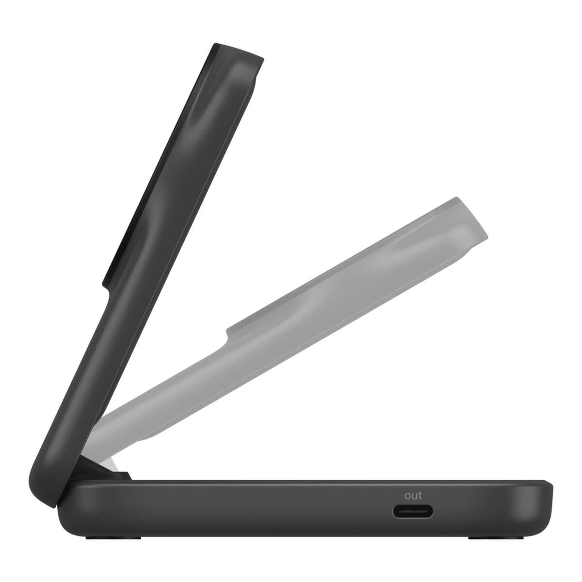 Беспроводное зарядное устройство Belkin UltraCharge 2-in-1 Foldable Magnetic Charger with Qi2 25W [Square Form] - Black (WIZ038kqBK)