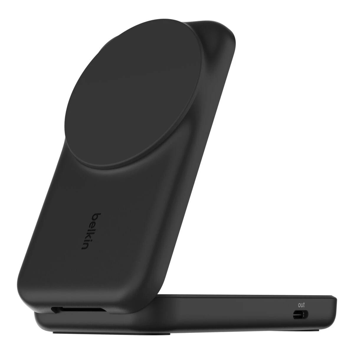 Беспроводное зарядное устройство Belkin UltraCharge 2-in-1 Foldable Magnetic Charger with Qi2 25W [Square Form] - Black (WIZ038kqBK)