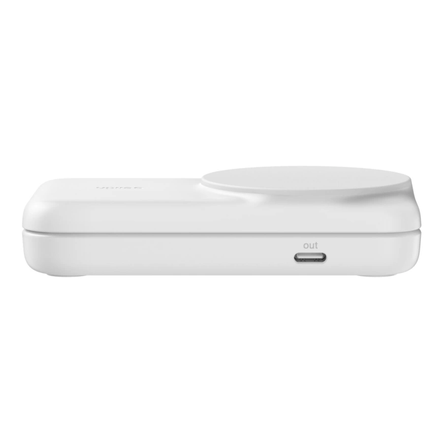 Беспроводное зарядное устройство Belkin UltraCharge 2-in-1 Foldable Magnetic Charger with Qi2 25W [Square Form] - White (WIZ038kqWH)