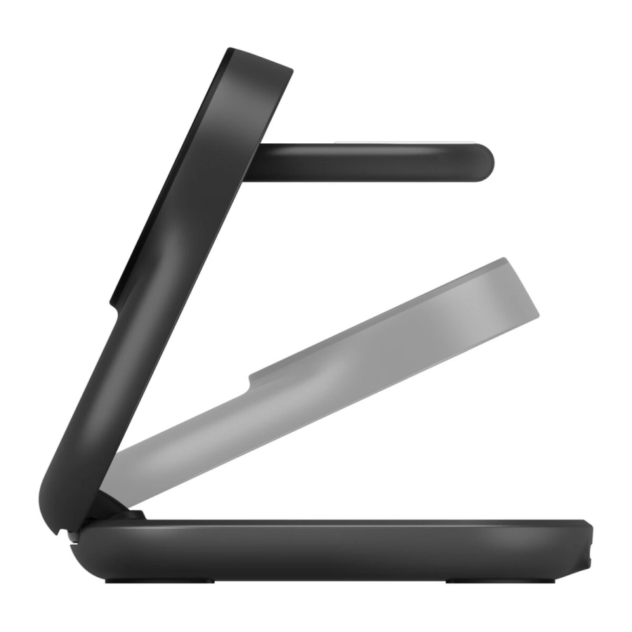 Беспроводное зарядное устройство Belkin UltraCharge 3-in-1 Foldable Magnetic Charger with Qi2 25W [Round Form] - Black (WIZ037ttBK)