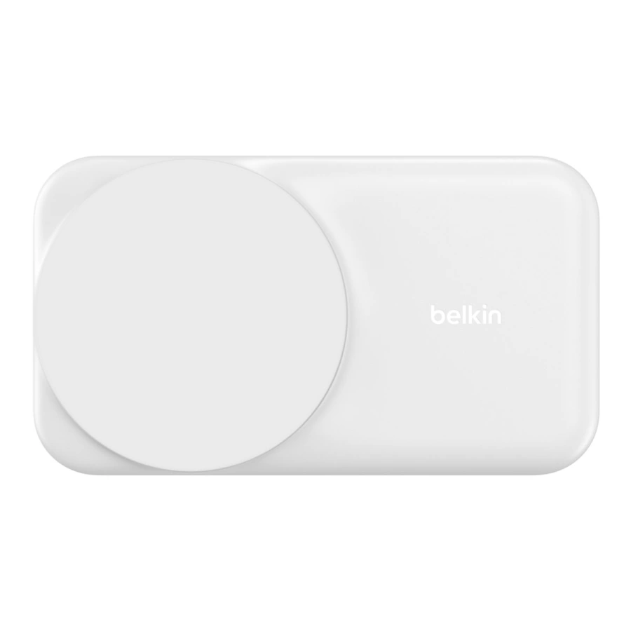 Беспроводное зарядное устройство Belkin UltraCharge 3-in-1 Foldable Magnetic Charger with Qi2 25W [Square Form] - White (WIZ036kqWH)