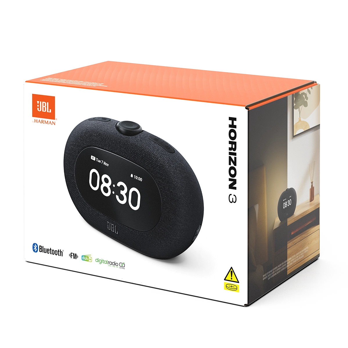 Будильник-колонка JBL Horizon 3 с FM Radio, Bluetooth, Ambient Light - Black (JBLHORIZON3BLKEP)