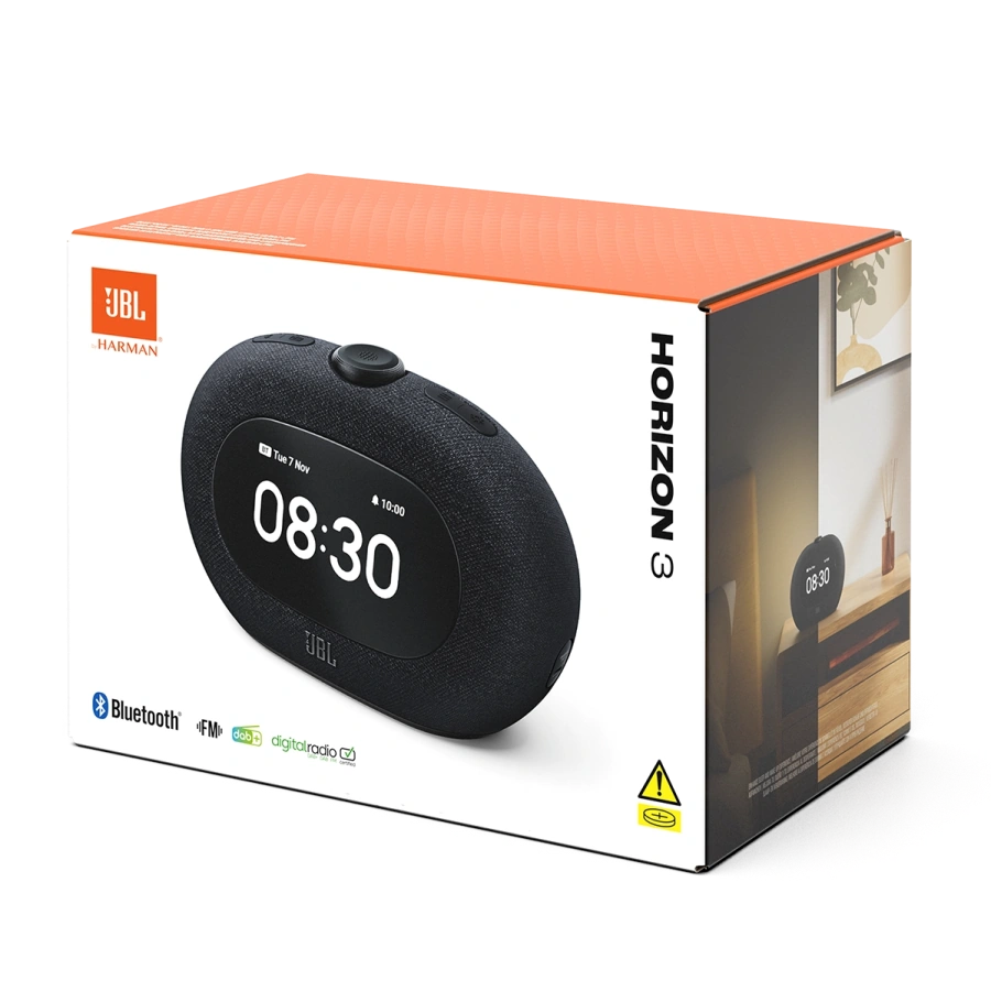 Будильник-колонка JBL Horizon 3 с FM Radio, Bluetooth, Ambient Light - Black (JBLHORIZON3BLKEP)