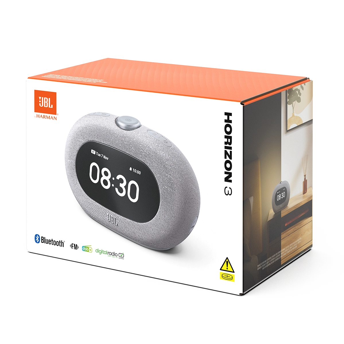 Будильник-колонка JBL Horizon 3 с FM Radio, Bluetooth, Ambient Light - Grey (JBLHORIZON3GRYEP)