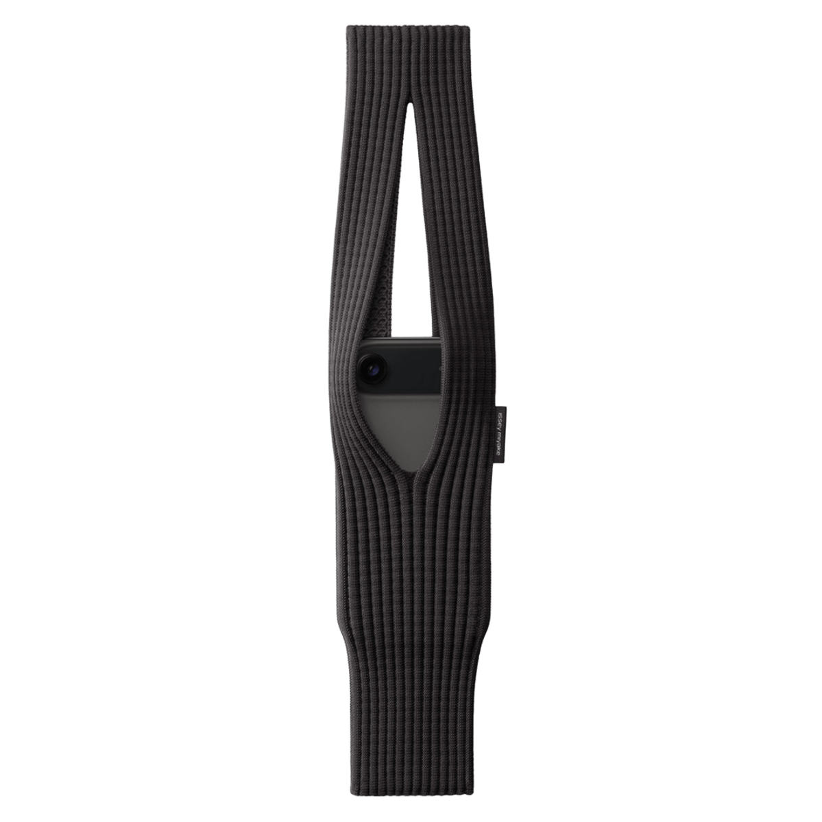 Дизайнерский чехол-сумка iPhone Pocket by ISSEY MIYAKE - Short - Black (NM58AG00115S)