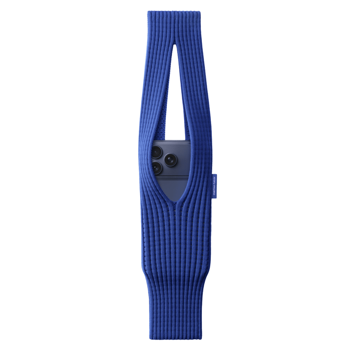 Дизайнерский чехол-сумка iPhone Pocket by ISSEY MIYAKE - Short - Sapphire (NM58AG00174S)