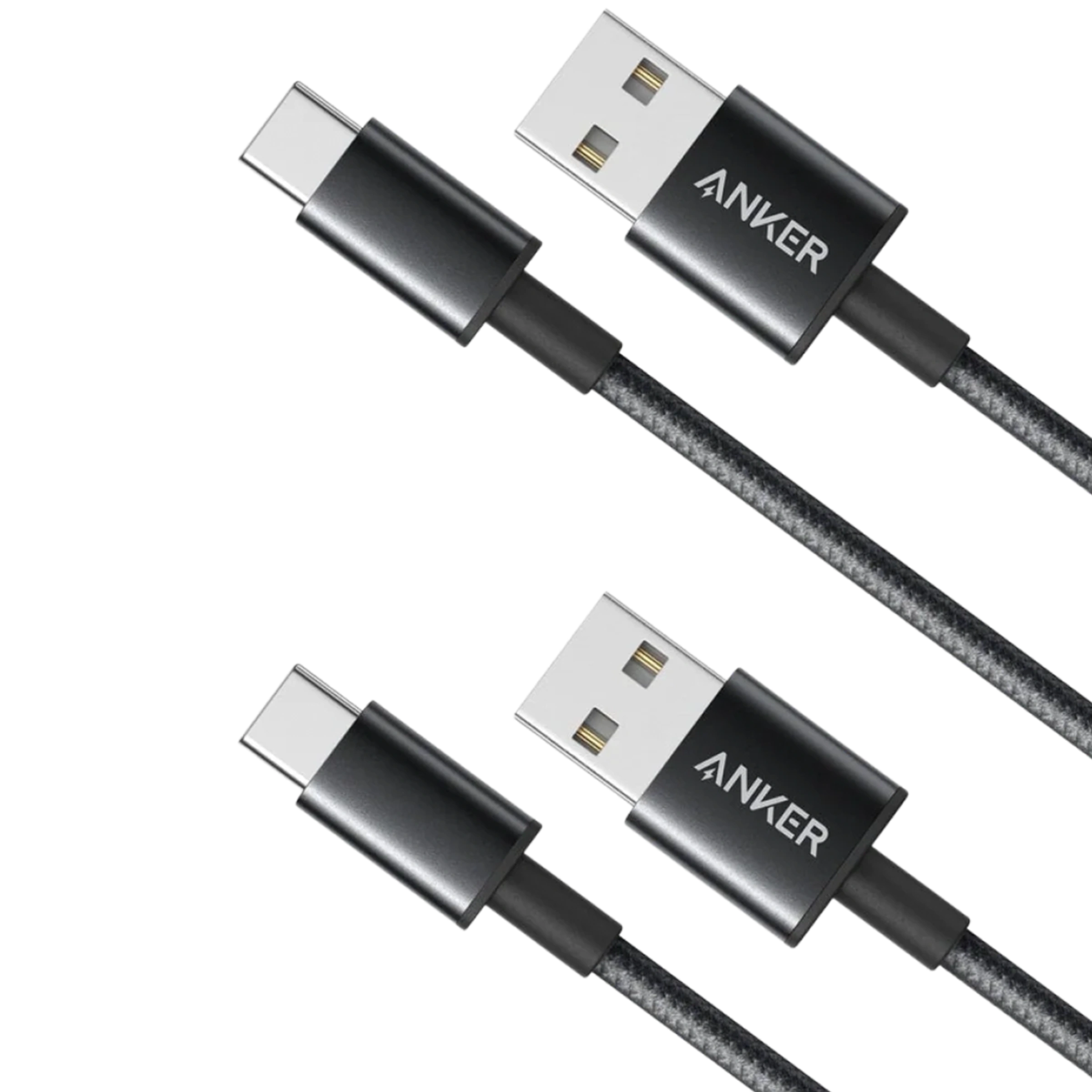 Кабель Anker Premium Nylon USB-A to USB-C Cable [2-Pack - 0,9м] - Black (B8172011)