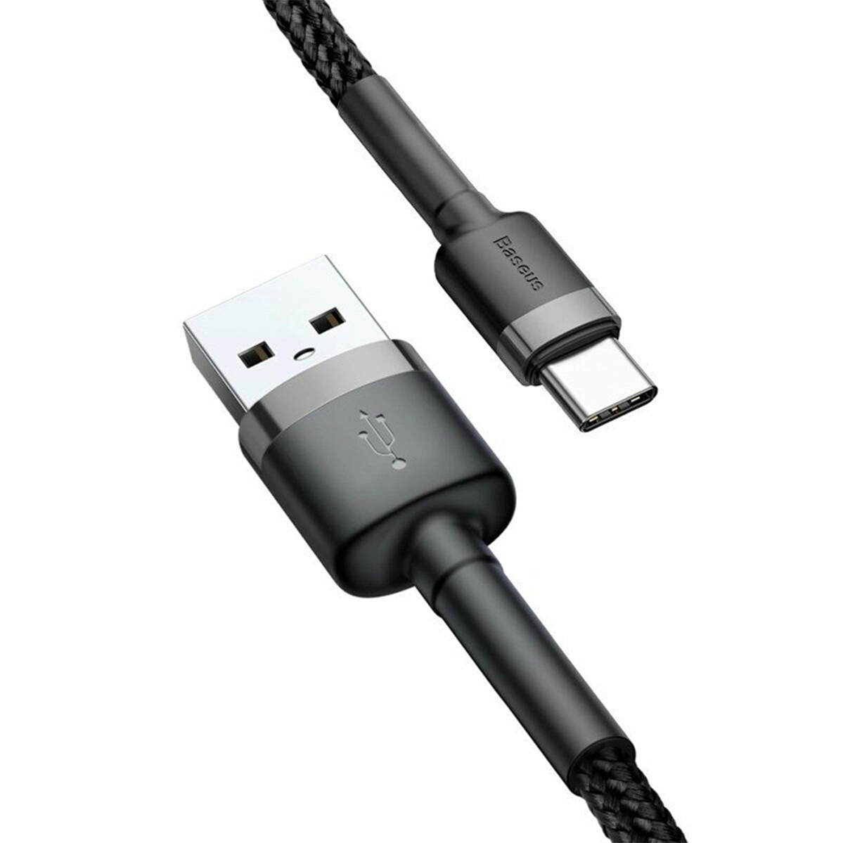 Кабель Baseus Cafule Cable USB For Type-C 3A 0.5m - Gray/Black (CATKLF-AG1)