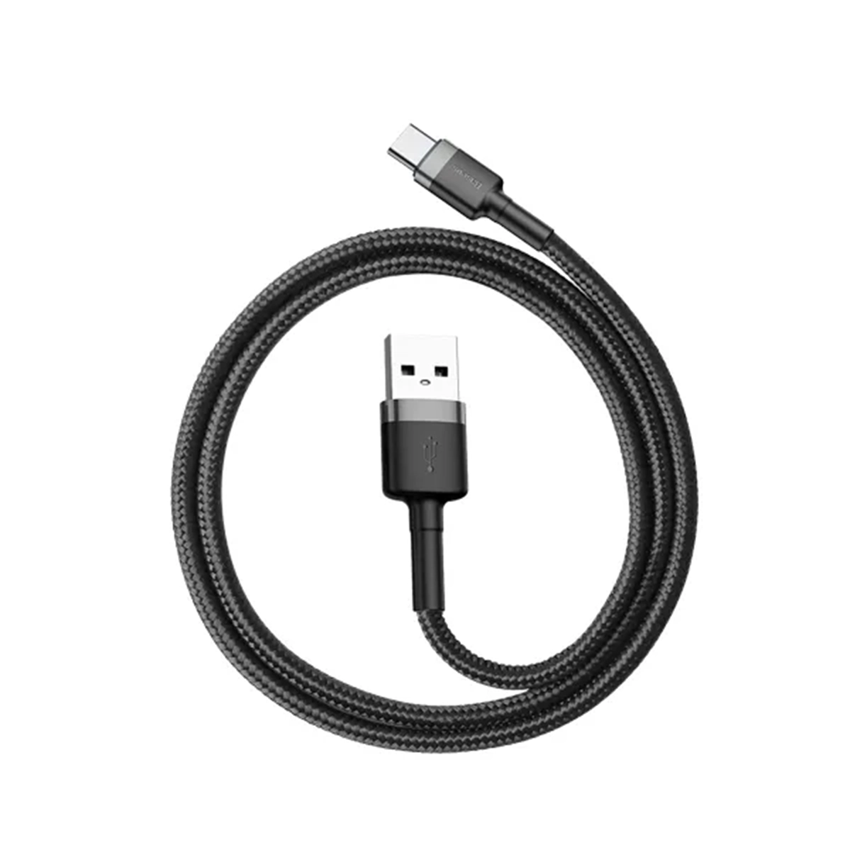 Кабель Baseus Cafule Cable USB For Type-C 3A 0.5m - Gray/Black (CATKLF-AG1)