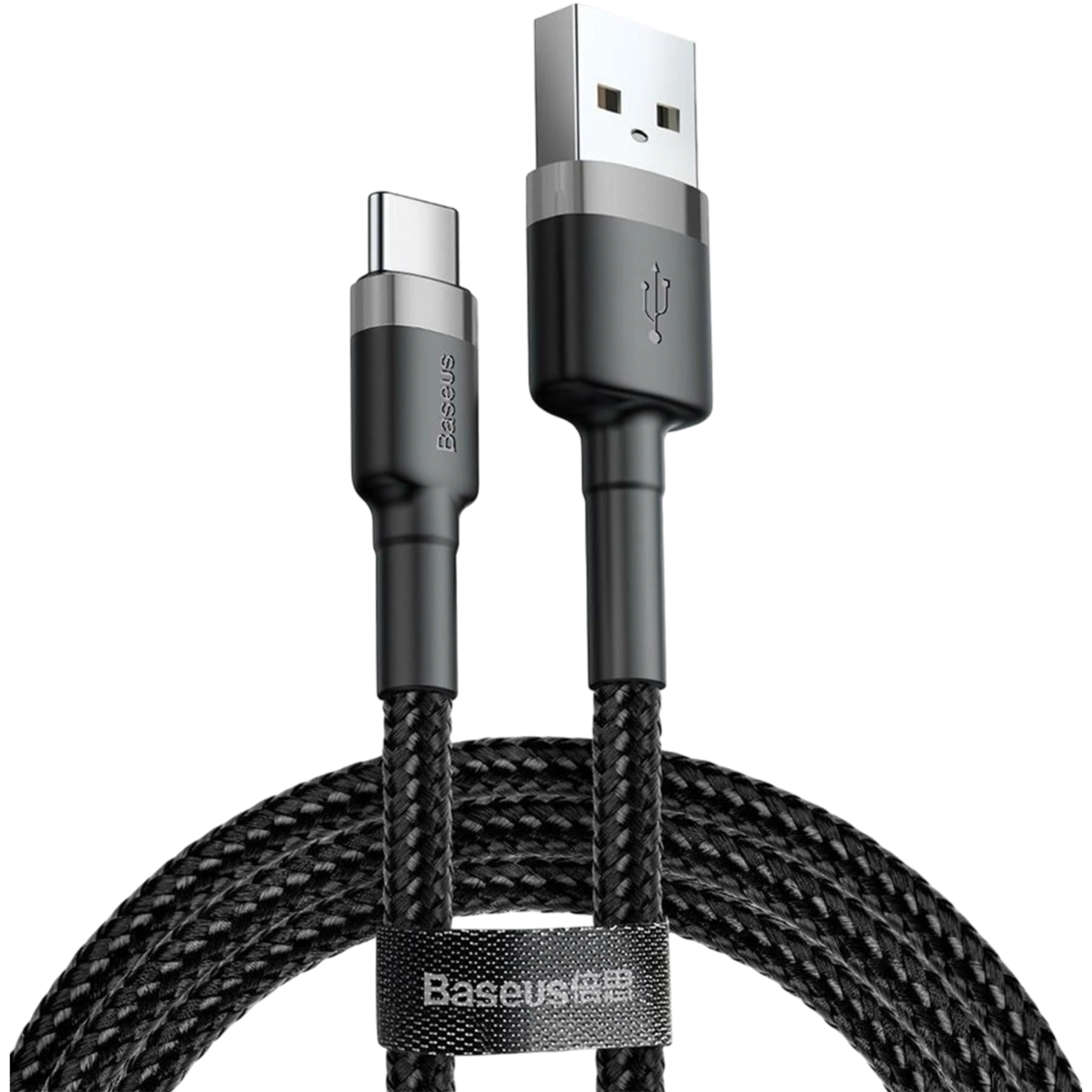 Кабель Baseus Cafule Cable USB For Type-C 3A 0.5m - Gray/Black (CATKLF-AG1) Кабель Baseus Cafule Cable USB For Type-C 3A 0.5m - Gray/Black (CATKLF-AG1)