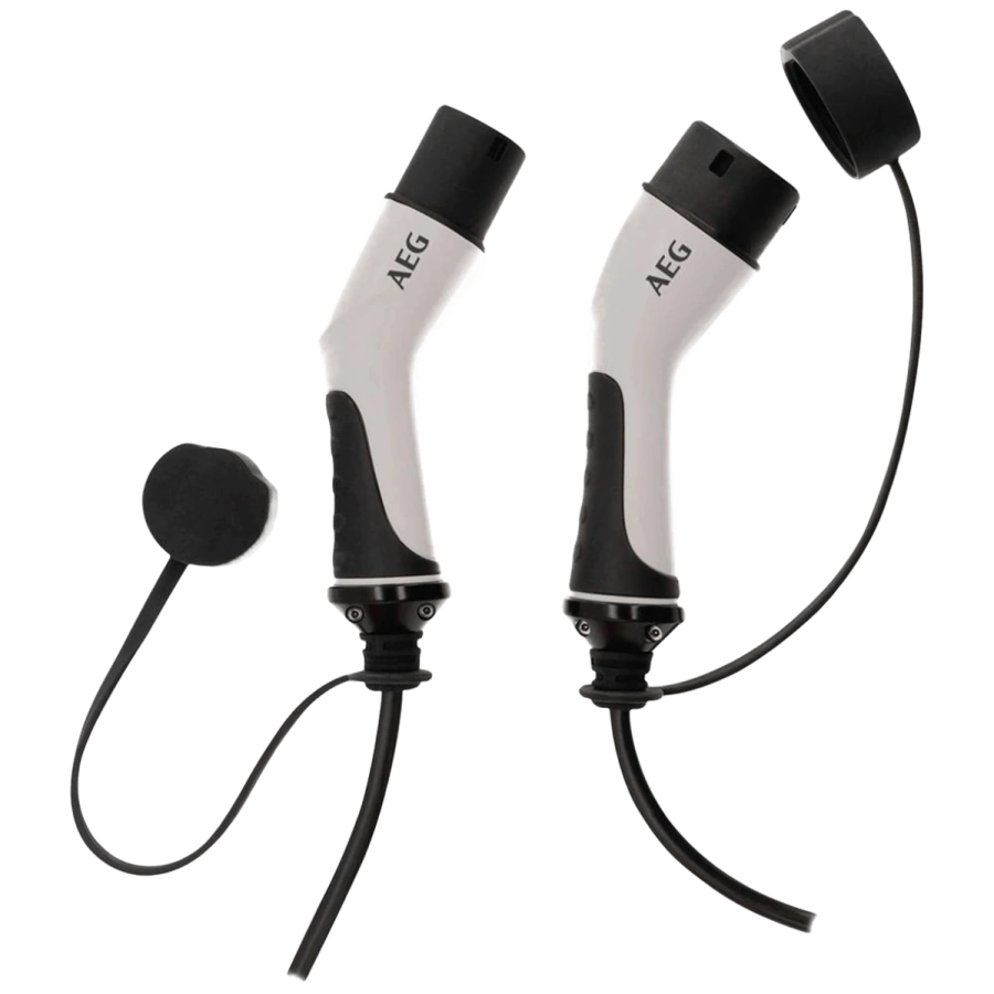 Кабель для зарядки електромобілів AEG 11190 Charging Cable Type 2 [7m, 32A, 480V, 15.36 kW, IP55] (4038373068101)