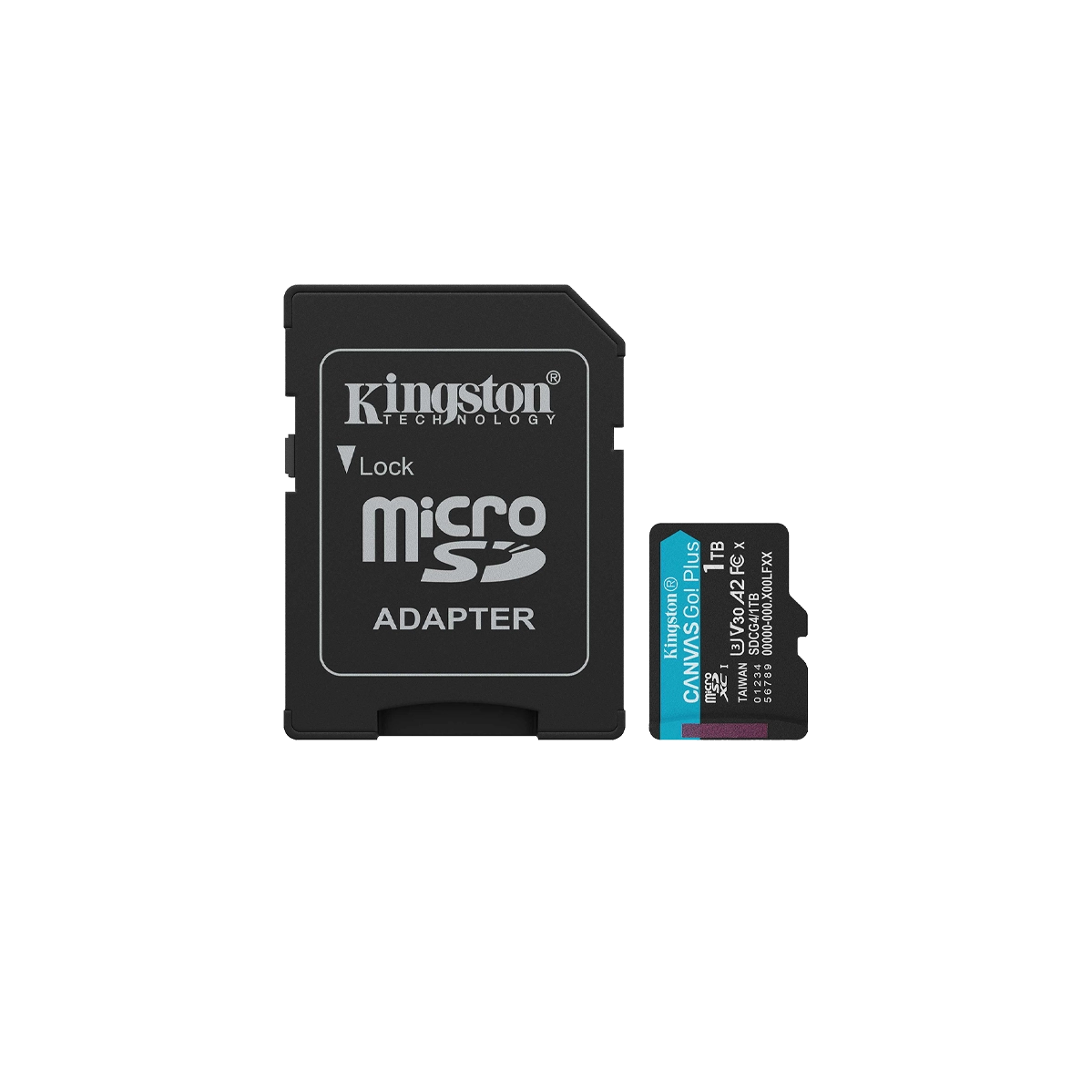 Карта памяти microSDXC UHS-1 U3 Kingston Canvas Go! Plus 1Tb class 10 A2 V30 R200MB/s, W-160MB/s + Adapter SD (SDCG4/1TB)