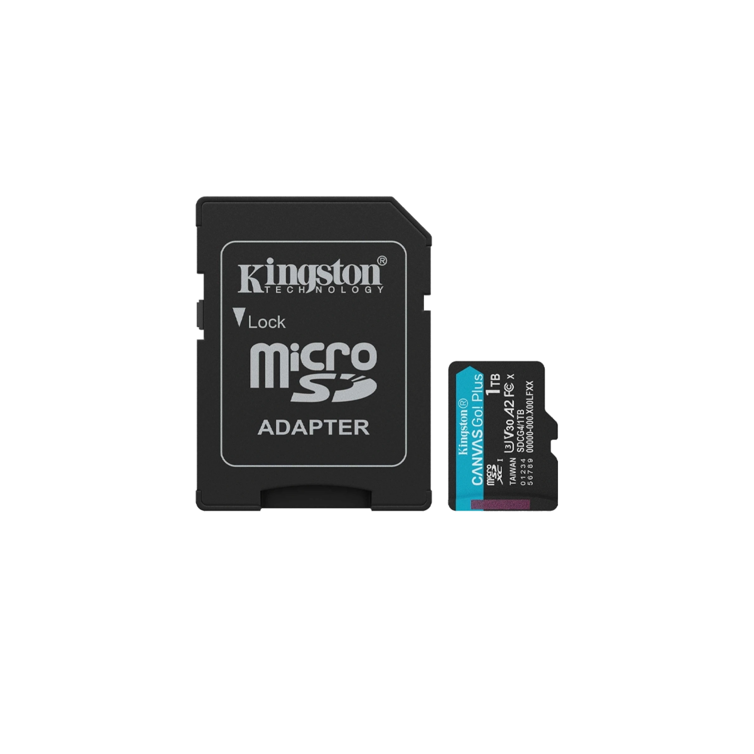 Карта памяти microSDXC UHS-1 U3 Kingston Canvas Go! Plus 1Tb class 10 A2 V30 R200MB/s, W-160MB/s + Adapter SD (SDCG4/1TB)
