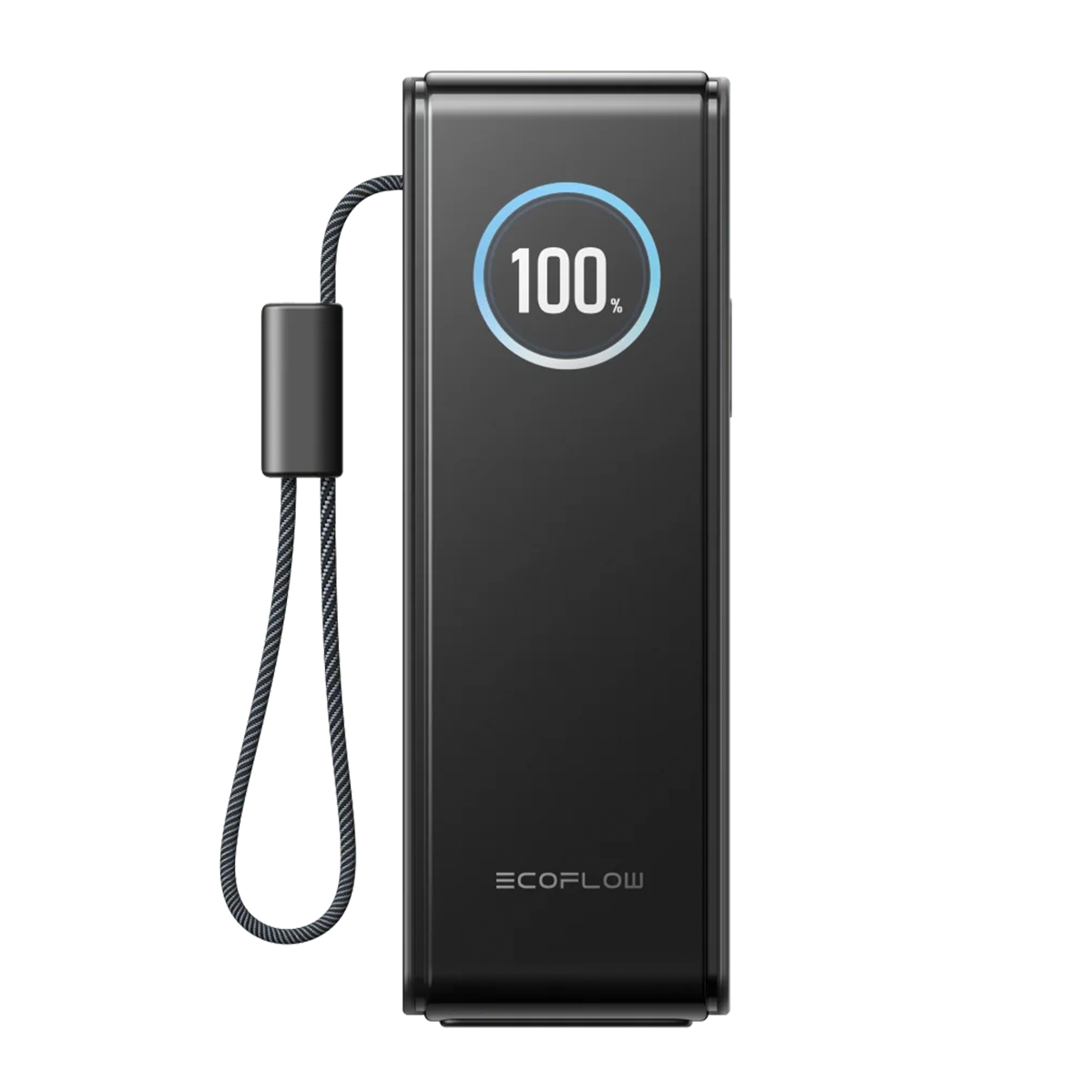 Павербанк із вбудованим і висувним кабелями EcoFlow RAPID Powerbank 25000mAh 170W - Black (EF-RAPID25K100W-B-EU)