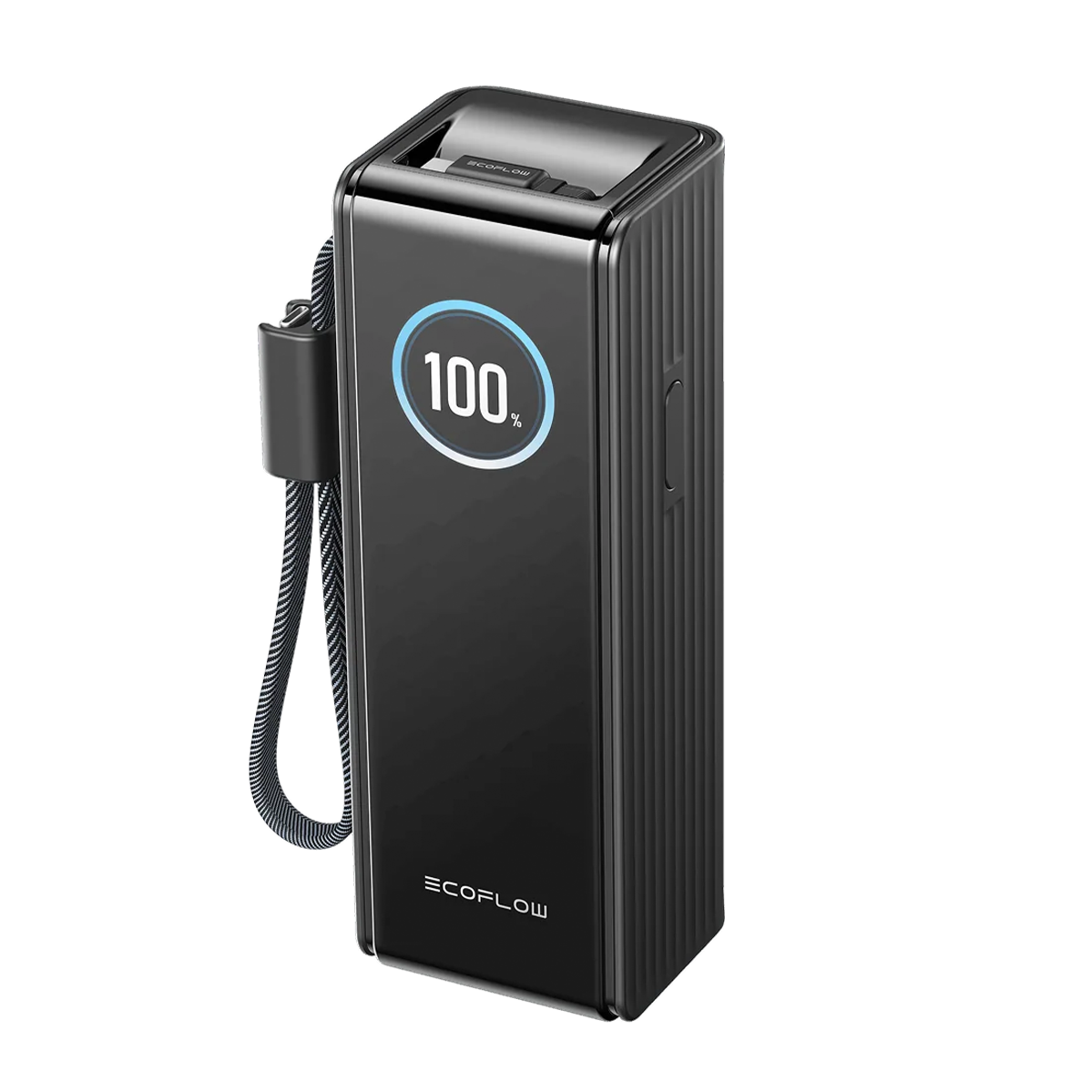 Павербанк із вбудованим і висувним кабелями EcoFlow RAPID Powerbank 25000mAh 170W - Black (EF-RAPID25K100W-B-EU)