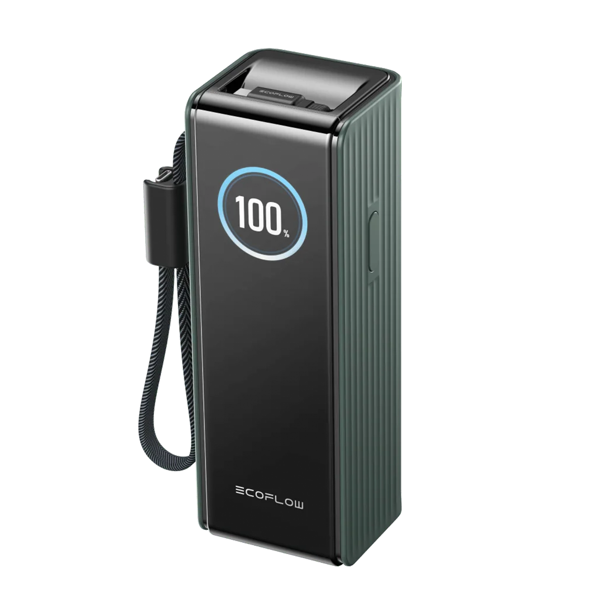 Павербанк із вбудованим і висувним кабелями EcoFlow RAPID Powerbank 25000mAh 170W - Green (EF-RAPID25K100W-G-EU)