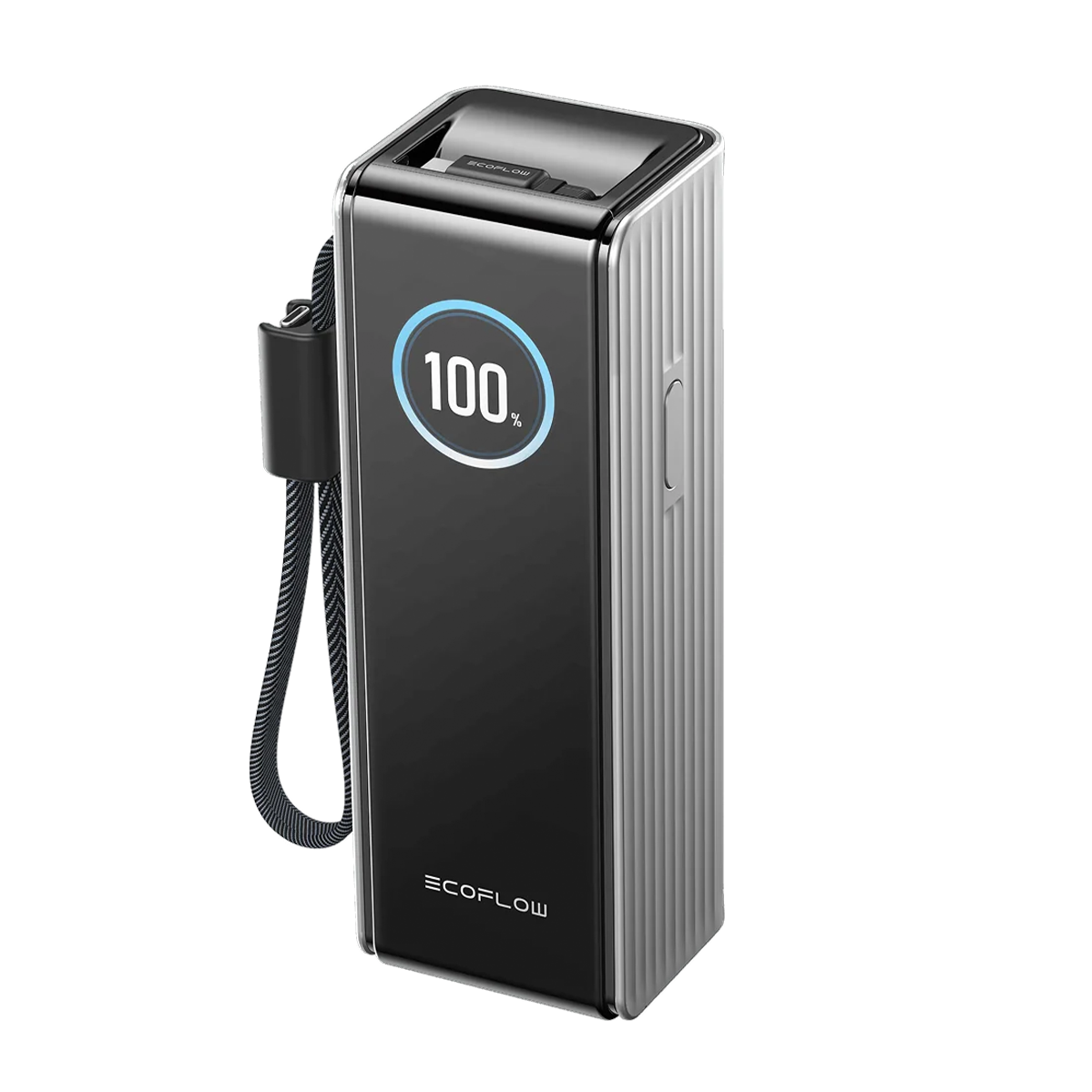 Павербанк із вбудованим і висувним кабелями EcoFlow RAPID Powerbank 25000mAh 170W - Silver (EF-RAPID25K100W-S-EU)