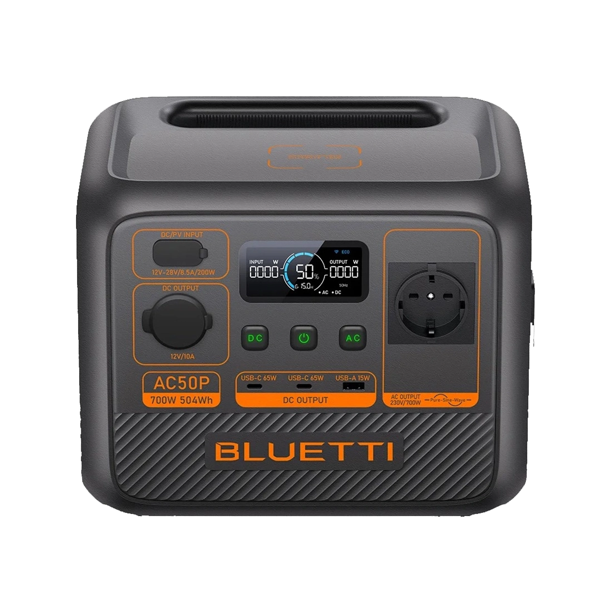 Портативная зарядная станция BLUETTI AC50P 700W 504Wh (P-AC50P-EU-GY-BL-010)
