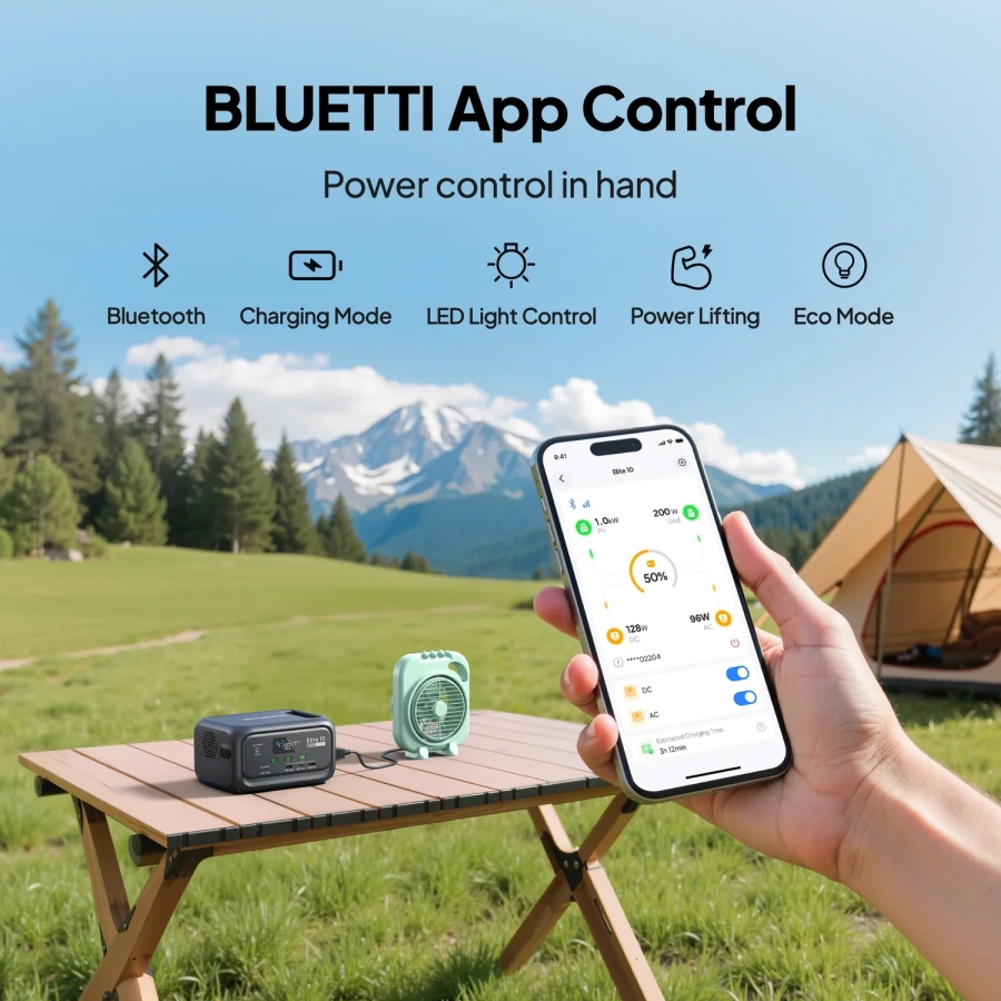 Портативна зарядна станція BLUETTI Elite 10 with UPS | 200W 128Wh (P-EL10-EU-GY-BL-010)