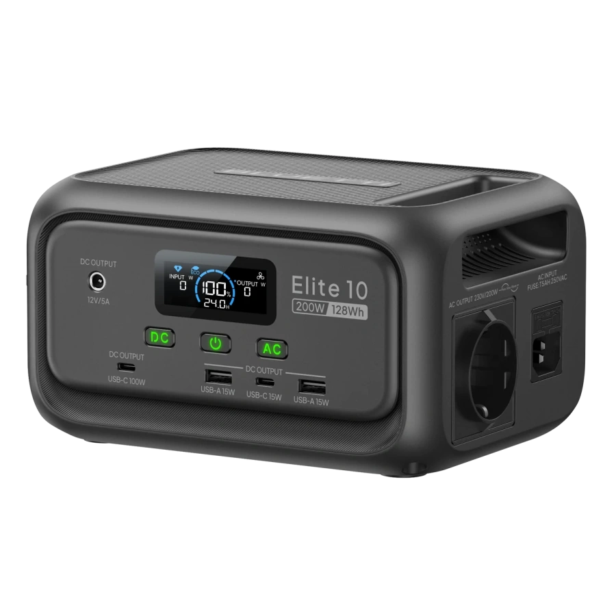 Портативна зарядна станція BLUETTI Elite 10 with UPS | 200W 128Wh (P-EL10-EU-GY-BL-010)