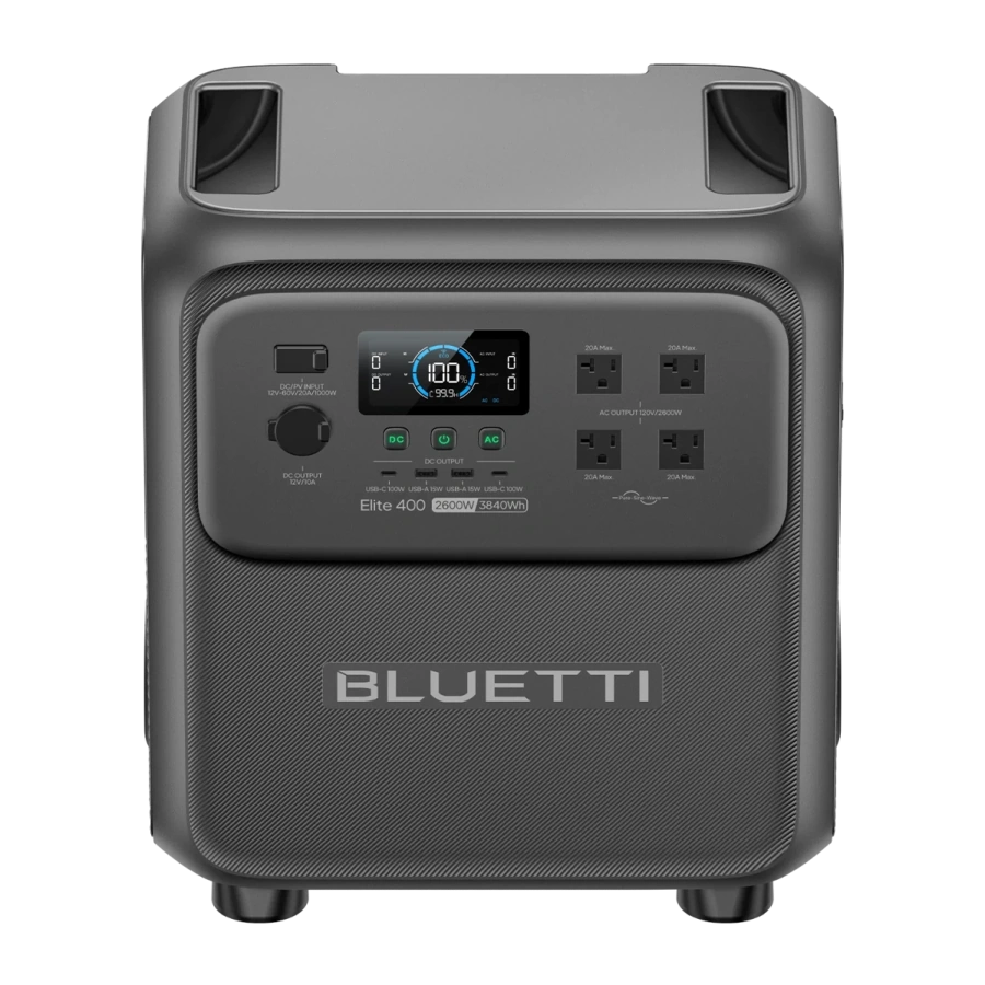 Портативная зарядная станция BLUETTI Elite 400 | 3840Wh 2600W (P-EL400-EU-GY-BL-010)