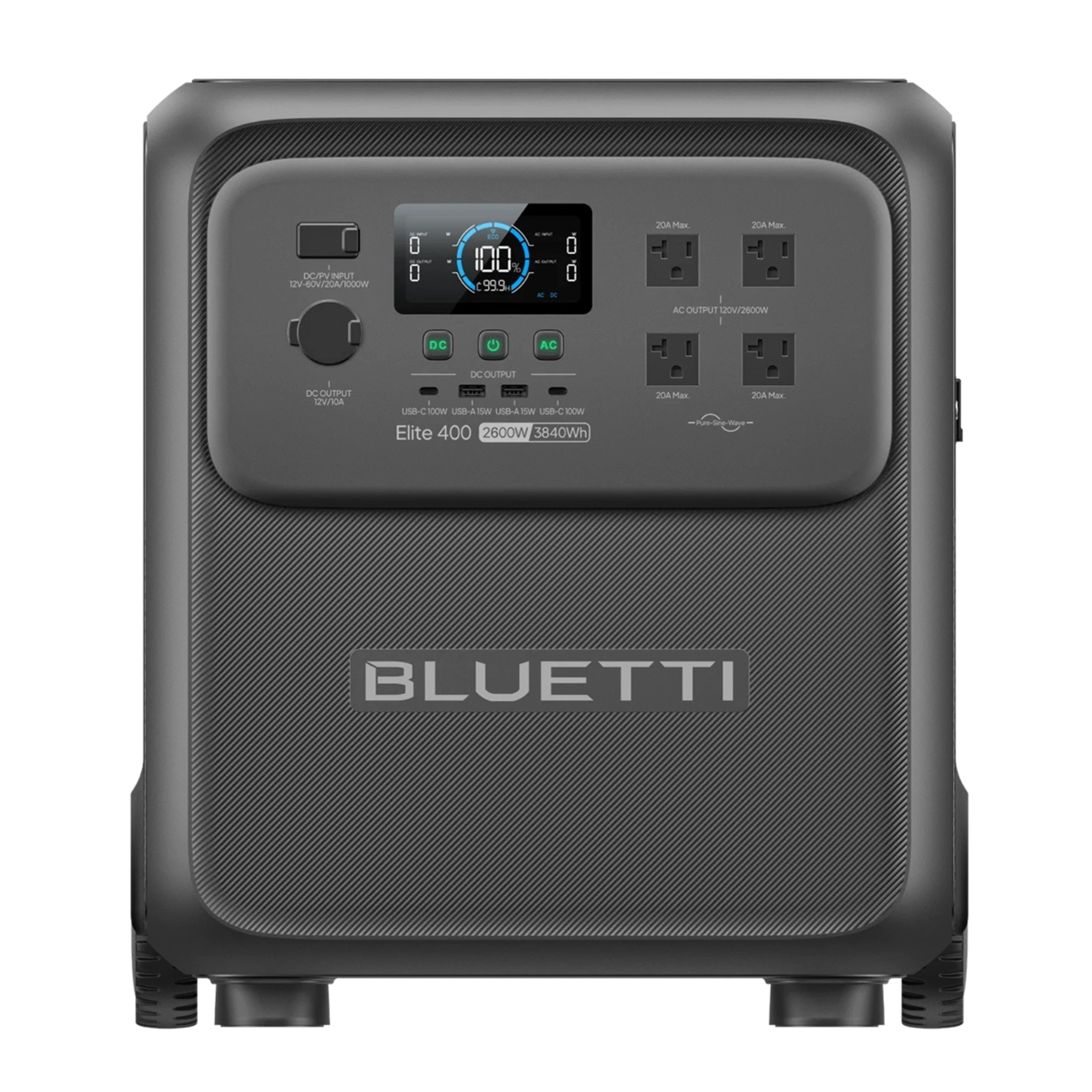 Портативна зарядна станція BLUETTI Elite 400 | 3840Wh 2600W (P-EL400-EU-GY-BL-010)