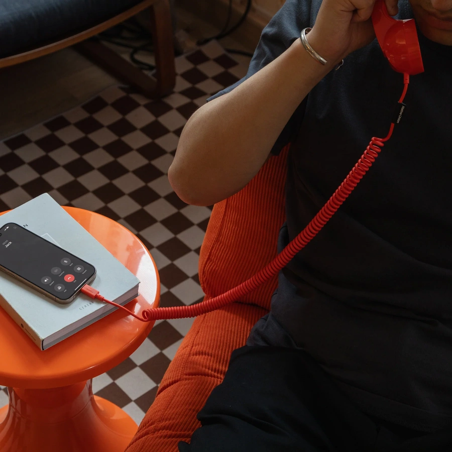 Ретро-трубка для смартфона/компьютера Native Union POP Phone - Alarm Red (POP-P-ARD)