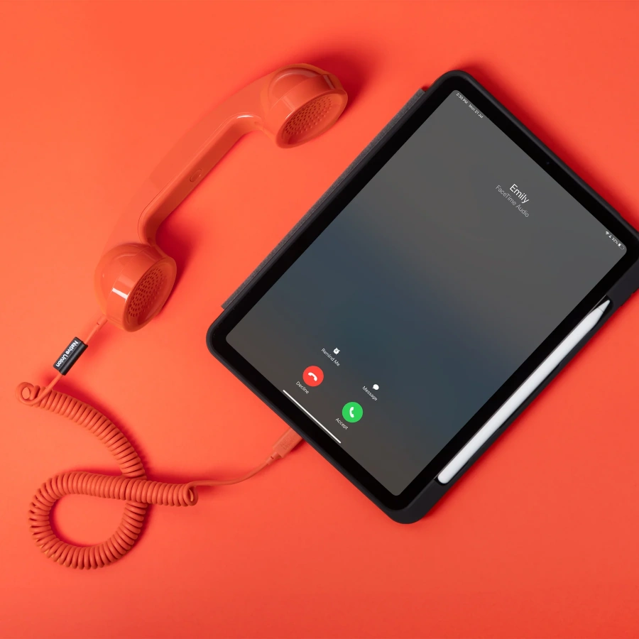 Ретро-трубка для смартфона/компьютера Native Union POP Phone - Alarm Red (POP-P-ARD)