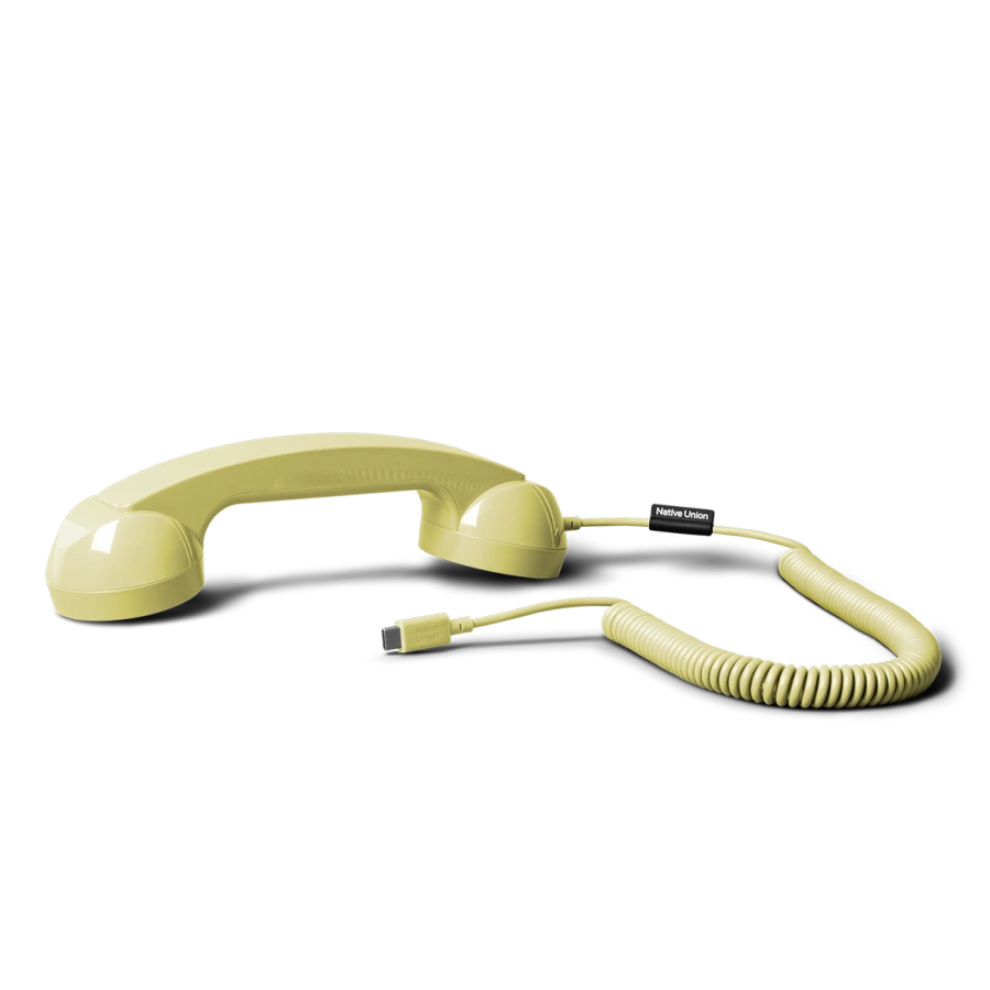 Ретро-трубка для смартфона/компьютера Native Union POP Phone - Lemon (POP-P-LMO)