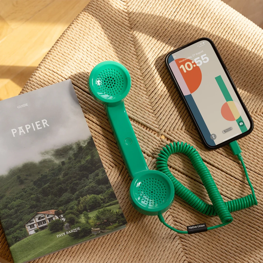 Ретро-трубка для смартфона/компьютера Native Union POP Phone - Pine (POP-P-PIN)