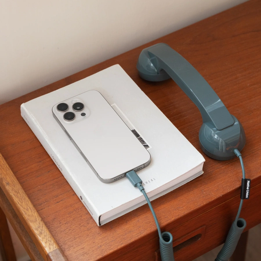 Ретро-трубка для смартфона/компьютера Native Union POP Phone - Slate Green (POP-P-GRN)