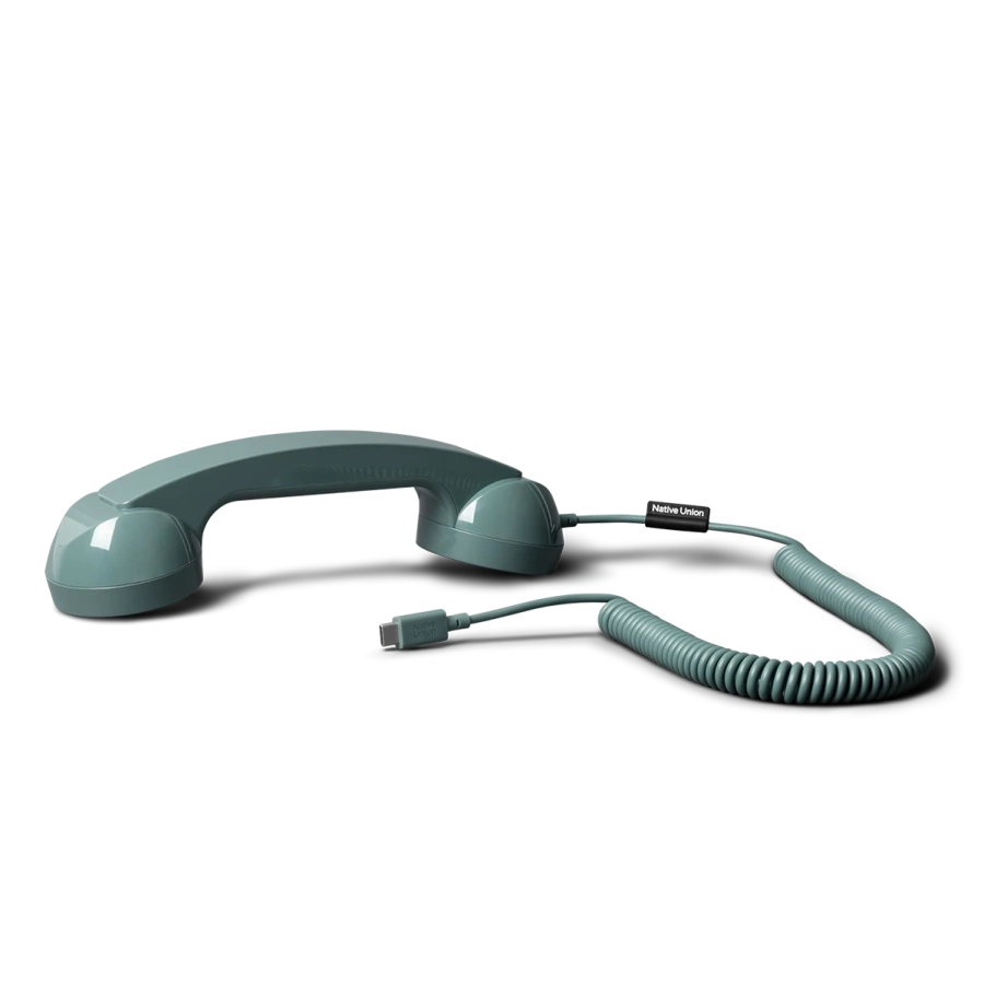 Ретро-трубка для смартфона/компьютера Native Union POP Phone - Slate Green (POP-P-GRN)