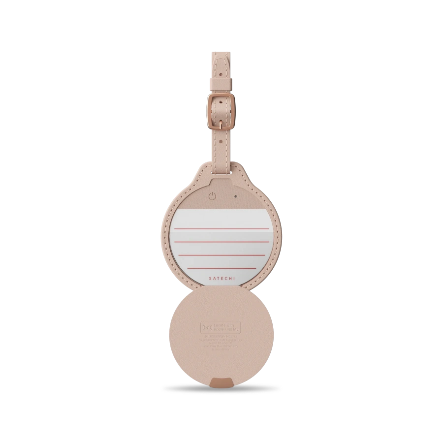Розумна багажна бірка Satechi Vegan-Leather FindAll Luggage Tag with Apple FindMy - Desert Rose (ST-LFALTR)