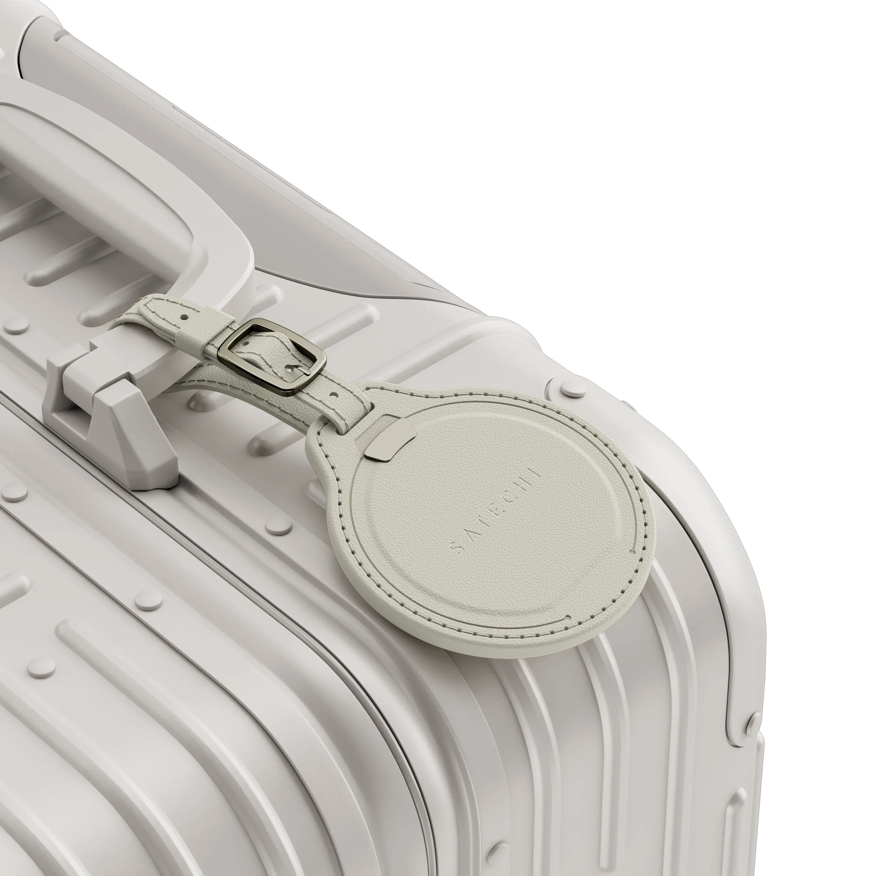 Умная багажная бирка Satechi Vegan-Leather FindAll Luggage Tag with Apple FindMy - Sand (ST-LFALTW)