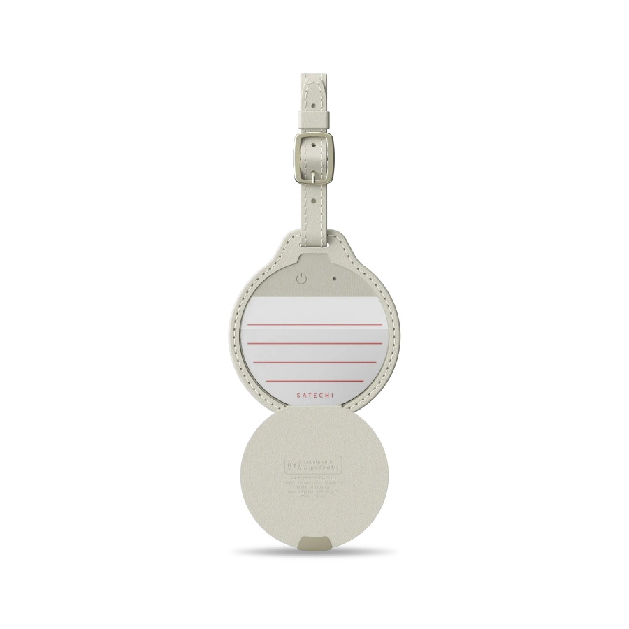 Розумна багажна бірка Satechi Vegan-Leather FindAll Luggage Tag with Apple FindMy - Sand (ST-LFALTW)