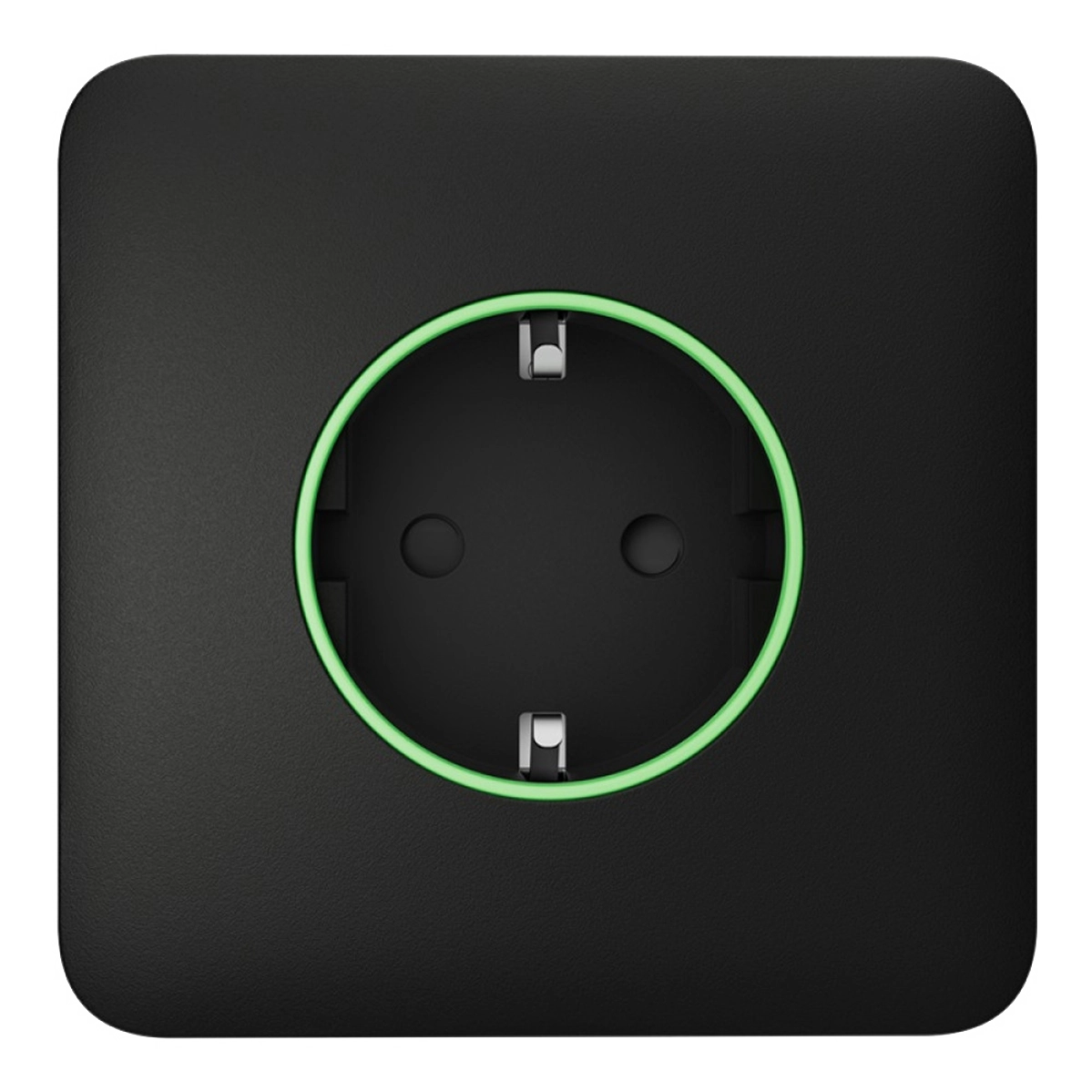 Розумна розетка з функцією моніторингу споживання електроенергії Ajax Outlet [type F] Jeweller - Black